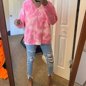 Pink Bleached Izod Sweater